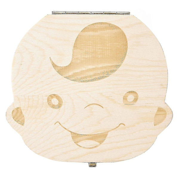 Baby Tänder Minneslåda Trä Tandfén Lådor, Barn Barn Tand Förvaring Hållare Organizer Boy