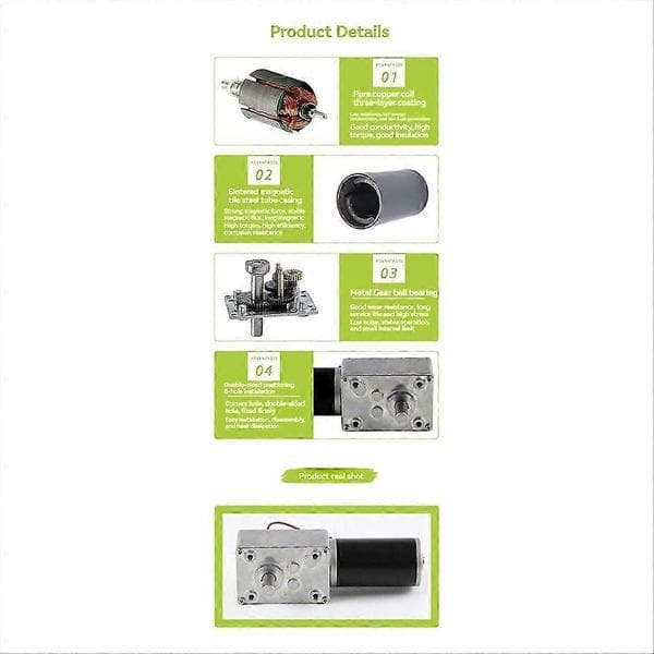 5840-31ZY Turbo Orm Encoder Mikro-DC Reduktionsmotor Selvspærrende Hastighedskontrol Lille Motor 24V 80R