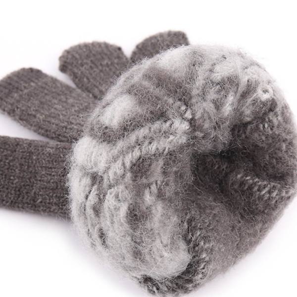 Varma handskar Printed handskar Fullfingerhandskar Pekskärmshandskar Vintertillbehör Grey 21*11cm