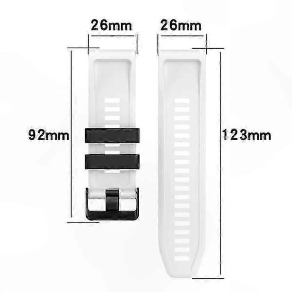 22 mm silikone farveblandingsurrem til Fenix 6 Black-grey