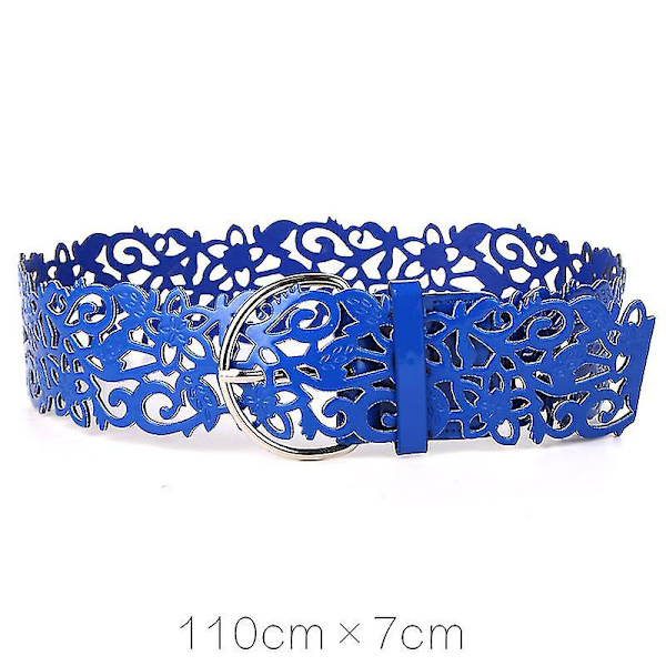 Damer ihåligt brett bälte Elastisk Stretch Klänning Bälte-Superb blue