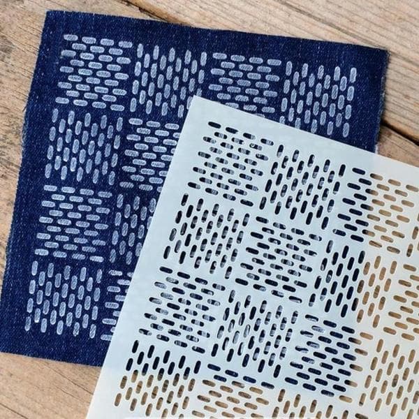 9/32 stk Sashiko broderiskabelon DIY Geometrisk patchwork sæt 32 stk 32Pcs