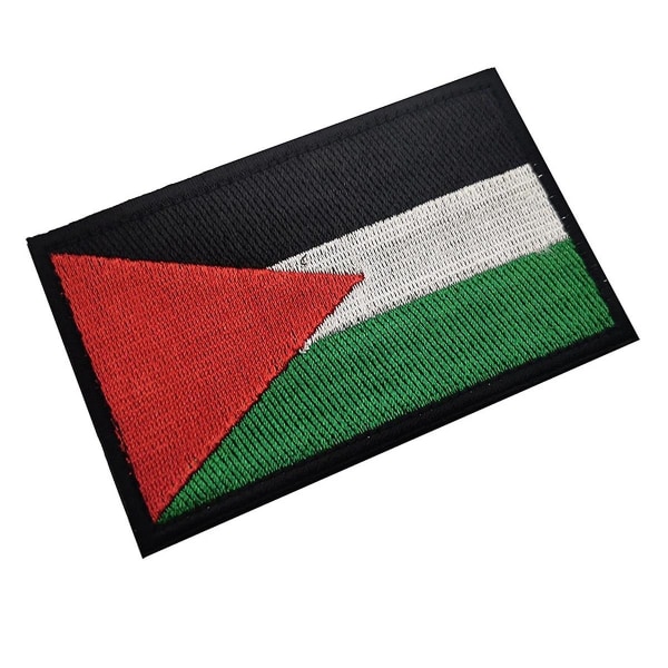 10 STK Palestina-flagglapper Armbånd Krokløkke stryke-på-broderimerke for utendørs As Shown