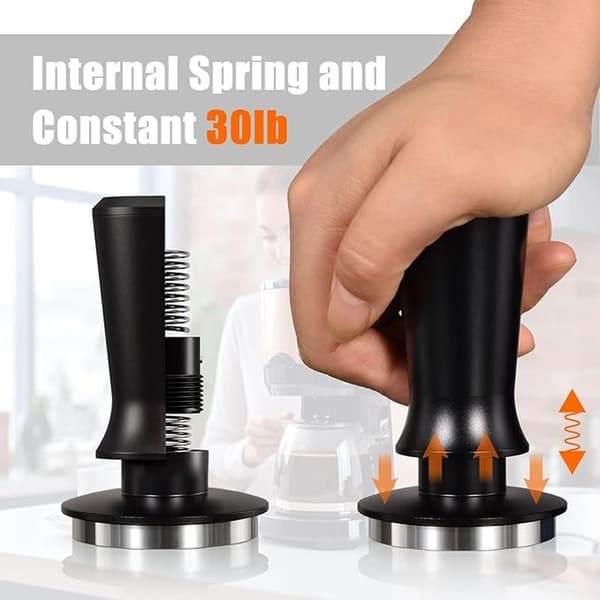 51 mm Manuel Espresso Tamper med Flad Bund i Rustfrit Stål