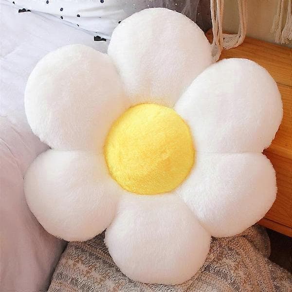 2025 Seneste Model Daisy Dekorativ Sofapude - Plys - Hvid - 50cm
