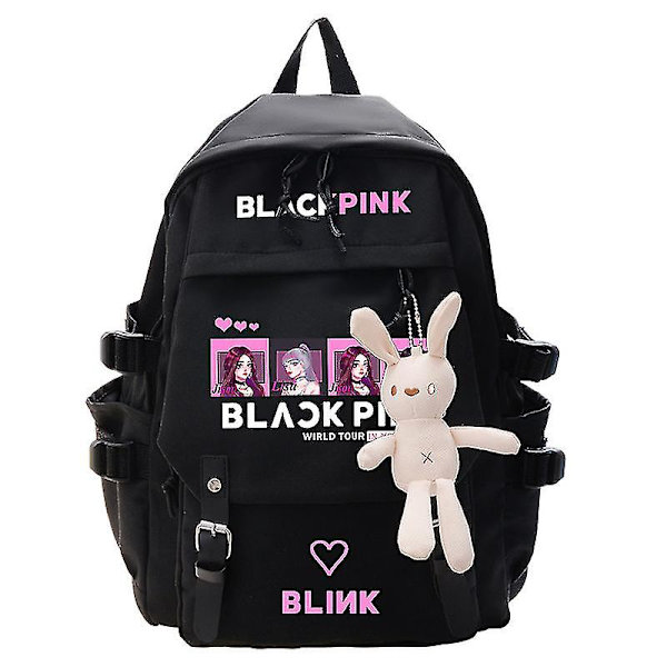 Blackpink Reppu kannettavan tietokoneen laukku Koululaukku Kirjalaukku style 5
