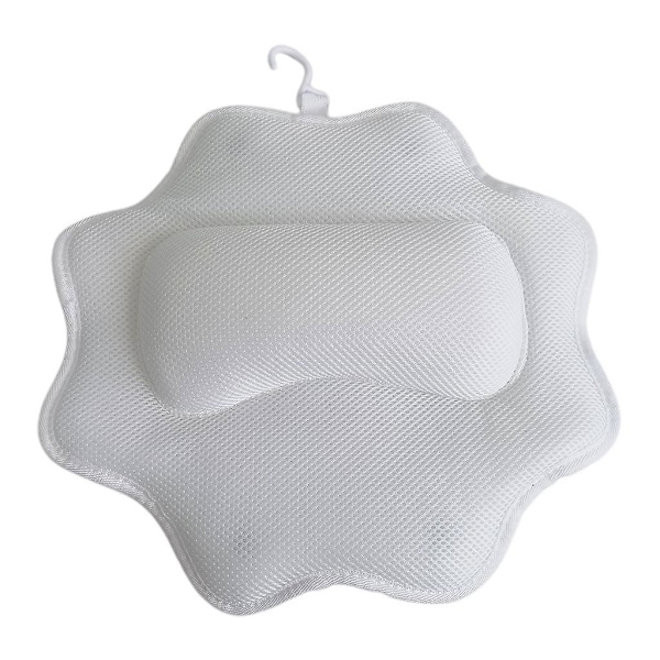 Badepute Sklisikker sugekopp Spa Badekar Nakkestøtte Quick Dry Mesh badekarpute