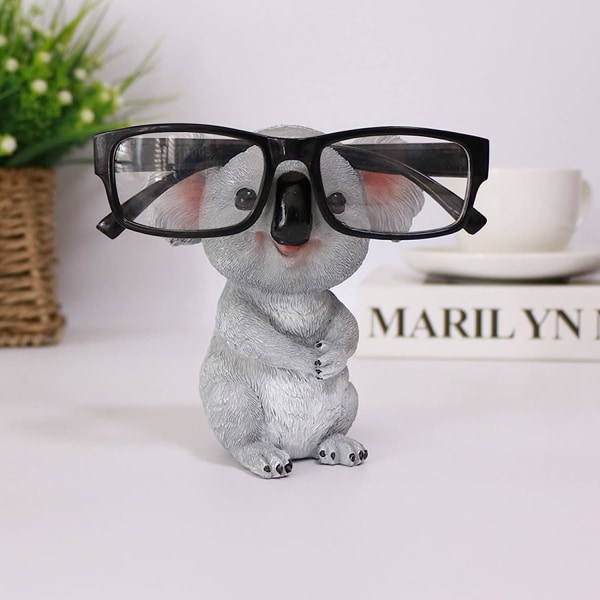 Søt koala brilleinnfatning harpiks dyrestatue solbriller briller display stativ skrivebordsdekorasjon hjemmedekorasjon