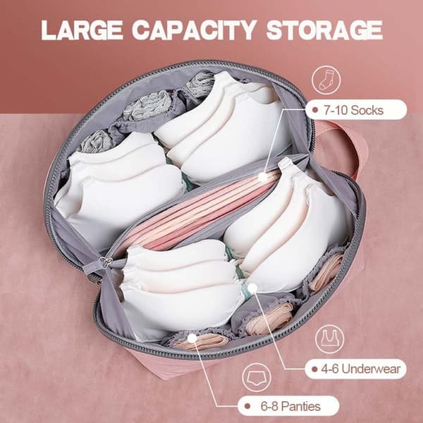 Undertøy Oppbevaringspose Reiseklær BH Sokker Divider Organizer Pouch Grey