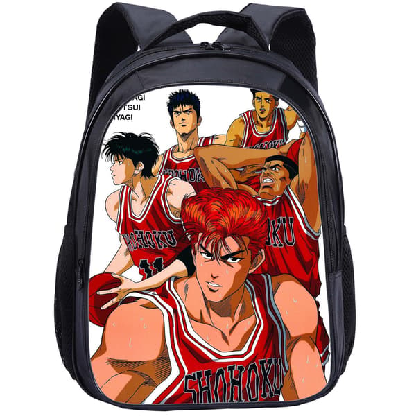 Slam Dunk Ryggsäck med Tryck för Tonårspojkar och Flickor, Väskor i Canvas för Studenter