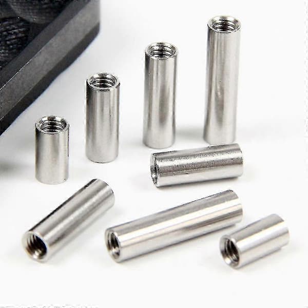 Gevindbøsning i rustfrit stål 2 stk. 5 mm diameter M4 indvendigt gevind reservedel 2pcs length 9mm