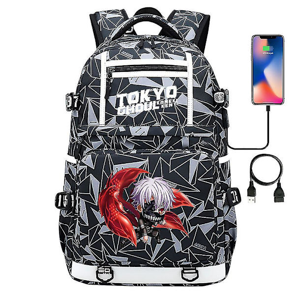 Tokyo Ghoul Re Rygsæk - Anime Kaneki Ken Cosplay Nylontaske Til Skole & Rejse 2