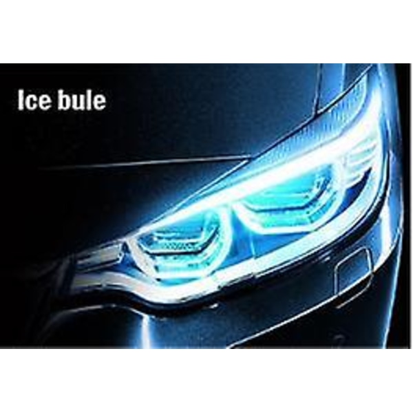 Led Fleksibel Bil Kørelys Drl Vandtæt Forlygte Blinklygte 30cm 45cm 60cm Auto Dekoration Tilbehør 2stk| | Ice Blue 60cm
