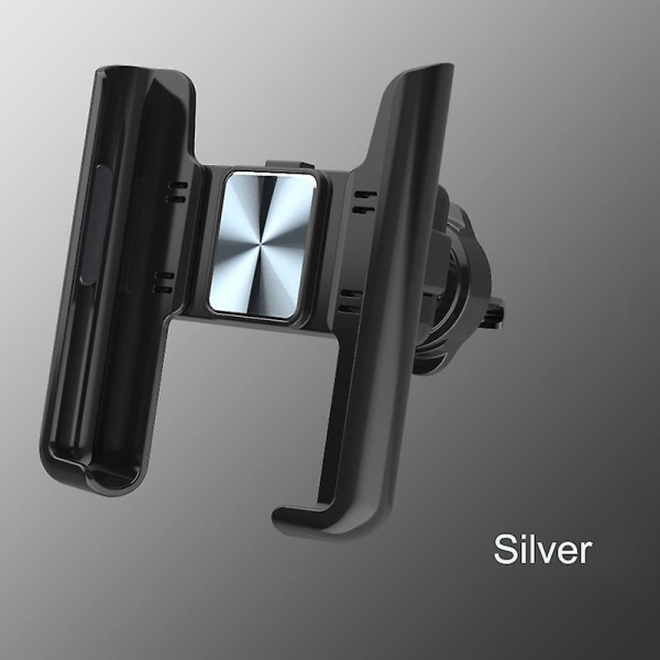 Autopuhelinteline 360 ​​Pyörivä jalusta matkapuhelimelle Universal Gravity Auto -puhelimen pidike autossa ilmaventtiilin pidikepidike GPS-tuki - universal autoteline Silver