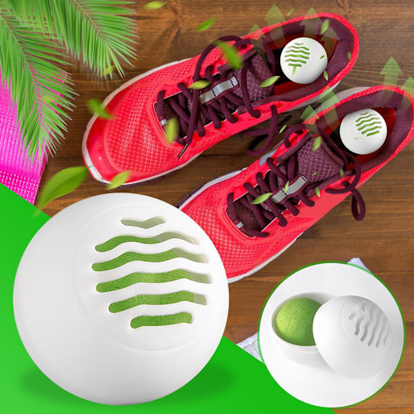 Nordic Portable Mini Deodorant Ball Husholdningssko Lukt Deodorant Skoskap Garderobeskap Lukt Aromaterapi Deodorant Ball 8 STK