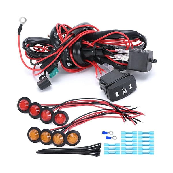 Universal Atv/utv Blinklys Sæt Horn Blinklys Relæ Kabel System Sæt Til Golfvogn Sxs Atv Utv S