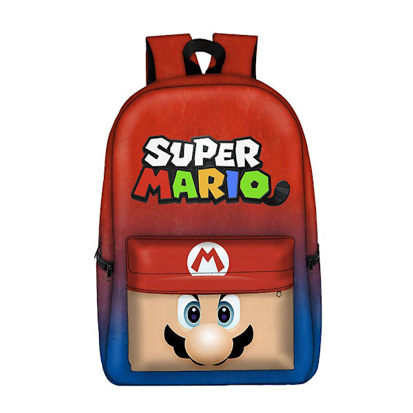 Super Mario Bros Rygsæk Til Børn Skolerygsække Student Skoletaske Kunst Tilbehør Opbevaring Tasker Værktøj Spil Figur Print Taske Mario-6