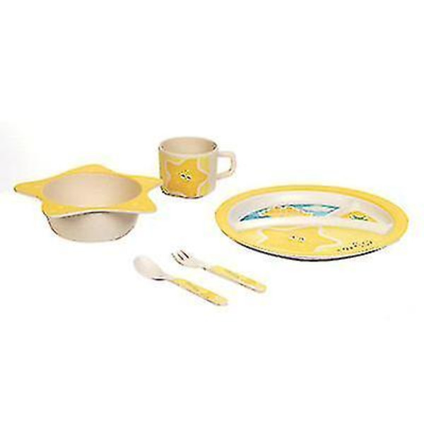 5-delad Bambu Barnservis Set, Barnservis Set T4