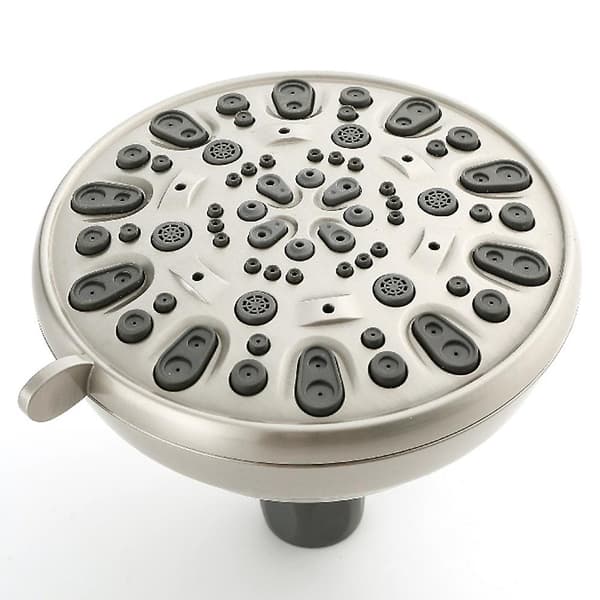 Høytrykks dusjhode fast dusjhode sprinkler med justerbart roterende kulehode - Perfekt for ditt dusjhode Brushed Silver