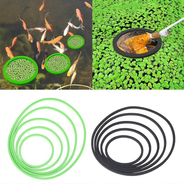 Sikre EVA flydende planteringe til akvarier Flydende fodringsringe Foderholder Akvarier Flydende planteholder Sort Black