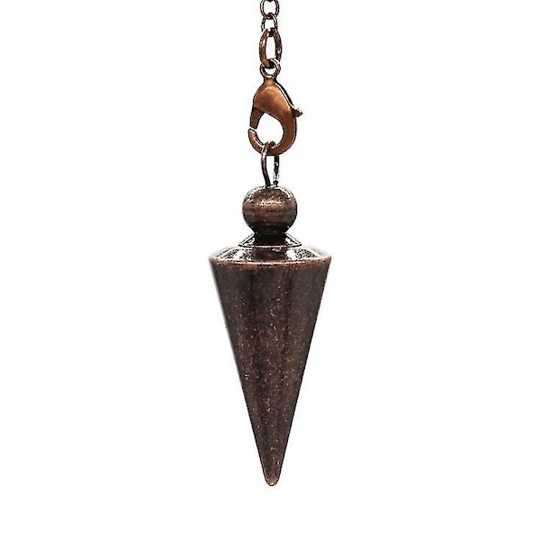 Kobber Spiritual Point Pendel For Divination Healing Dowsing Wicca Balancing Spiss Cone Pendel Pendel red copper