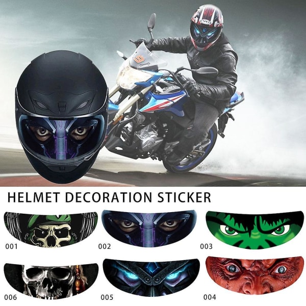 Hjälmdekorationsklistermärke Avtagbar Motorcykeltävling Hjälmlinsvisirklistermärke Cool Applikation Personlighet Filmlinsdekal - Dekaler &amp; Klistermärken E