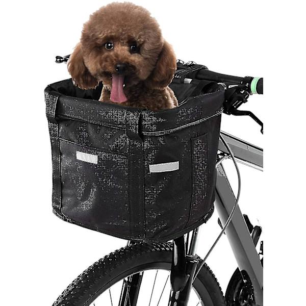 Cykelkurv Front Aftagelig Vandtæt Cykelbar Kurv Pet Carrier Rammetaske H