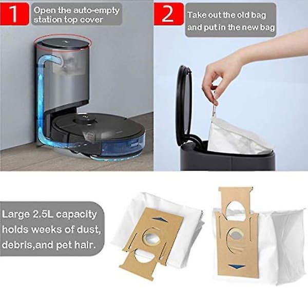11 dammsugarpåsar för Ecovacs Deebot T8 T9 Aivi Max, N8 Pro +
