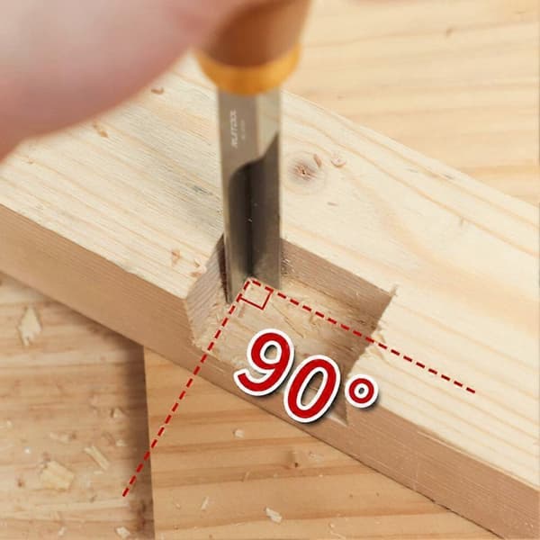 RUITOOL Long-Handled Marking Knife and Right-Angle Chisel with Solid Wood Handle Woodworking Tool Compatible with Marking, Scribing, and Carving