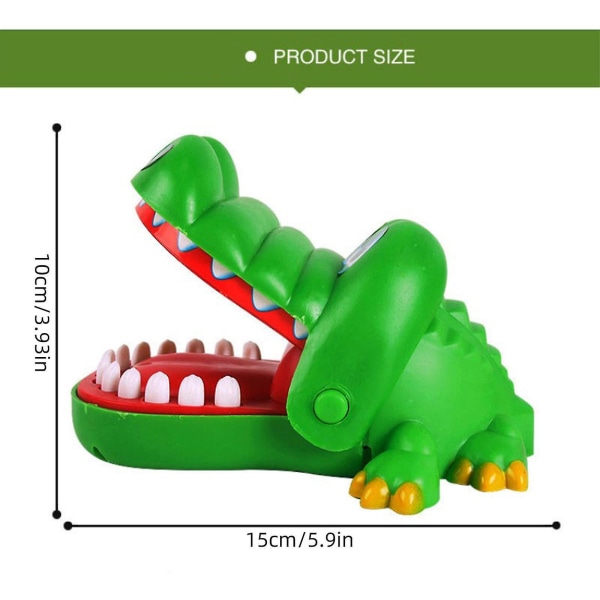 Hauska krokotiilihai suu hammaslääkäri purra sormipeli gag-lelu lapsille lapset leikkivät leluja