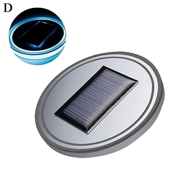 Aurinkolataus Valaiseva Led Water Coaster Car Cupin pidike Auton tunnelman sisäinen tärinävalotunnistin ja valo S0v8| | White