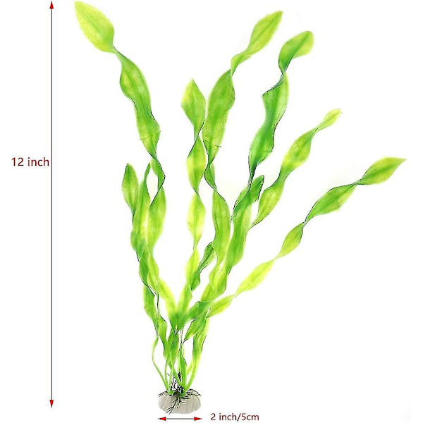 10 kpl keinotekoinen merileväkoristelu, simulaatio muoviset merilevävesikasvit, merileväruoho, käytetty kotitalouksien ja toimistojen akvaarioon, 12 tuumaa