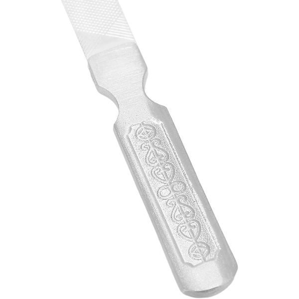 Nagelfil av rostfritt stål, nagelfil Dubbelsidig design Liten bärbar Stark Praktisk nagelfil Nagelfil Nagelbuffrande Filer Tvättbar metall Nagelfil Fo
