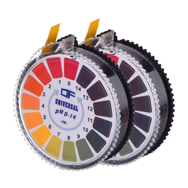 2 st PH-testpappersremsa Rulle Full Range Noggrann Mätning Universal Syra Testpapper PH Indikator