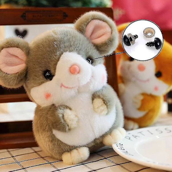 560 stk. sikkerhedsøjne og næser i plast til amigurumi hæklede håndværk dukker udstoppede dyr og bamser, flere