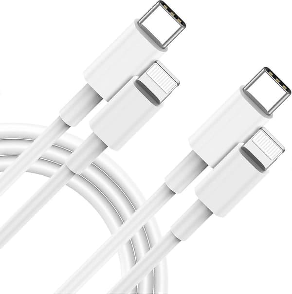 USB C Lightning-kaapeli 2M 2 kpl, 6,6 jalkaa USB C - Lightning-pikalatauskaapeli Type C Lightn