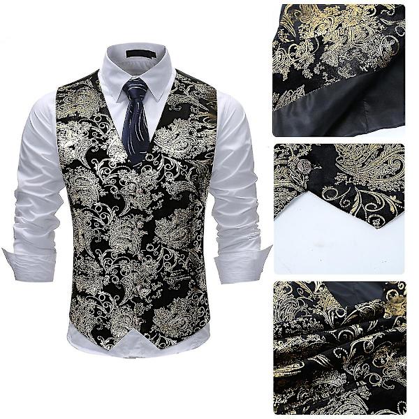 Miesten muoti hihaton Four Seasons casual kultainen liivi S