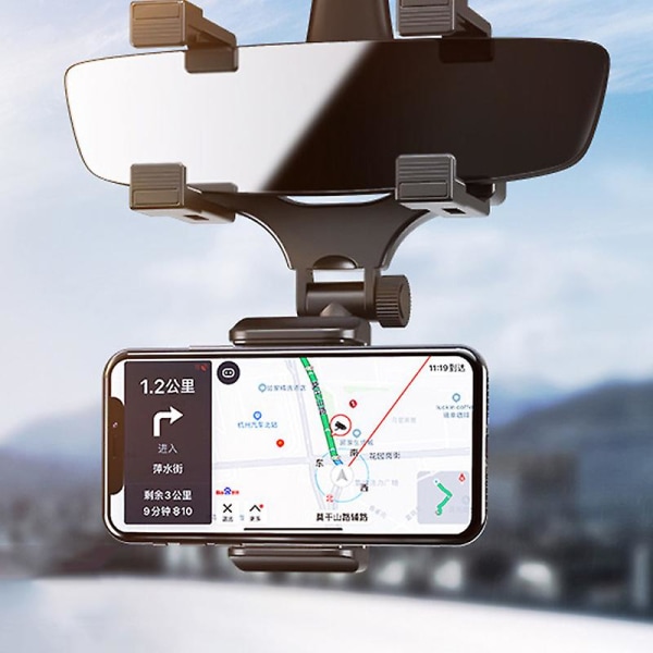 Multifunktion bagfra telefonholder til bil GPS-monteringsstativ Holder Auto Clip On Telefonstativ Bracket Bilinteriørtilbehør| |