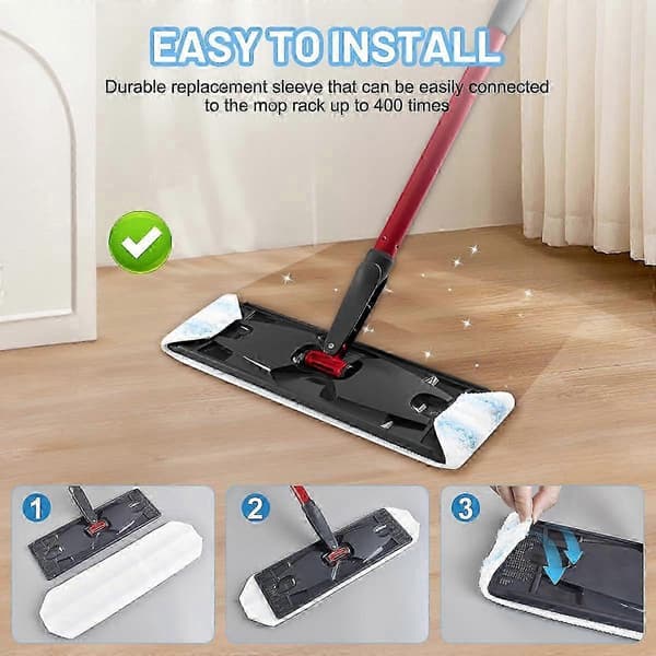 Delar Mopprefill för Vileda H2PrO Moppkit, Mikrofiber för O-Cedar H2PrO Absorberande Mopprefill, för Alla Hårda Golv Tar Bort Smutsiga Fläckar Smuts