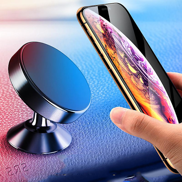 Bil Magnetisk Holder Multifunktion Creative Air Outlet Stærk Magnet Stand Til Iphone Xiaomi Huawei Auto Interiør Tilbehør| | Black