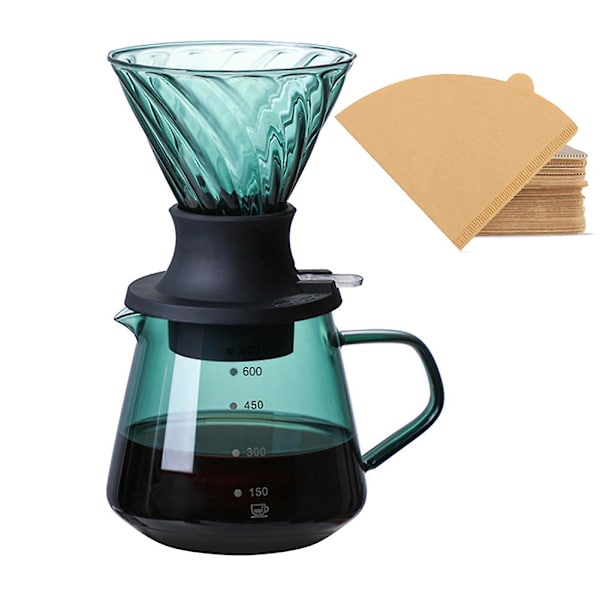 Nedsænkningsdrypper Switch Glass V60 Hæld over kaffemaskine V-form kaffedrypper og filtre V02