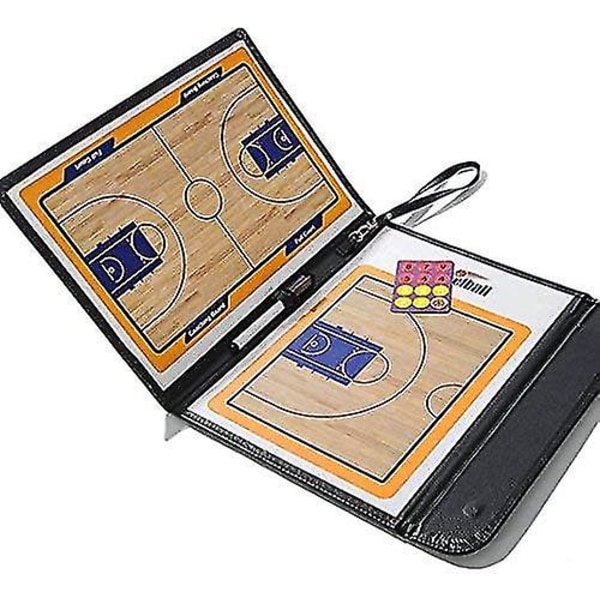 Basketball Coaching Board Coaches Utklippstavle Tactical Magnetic Board Kit med tørr sletting, markør og glidelåspose