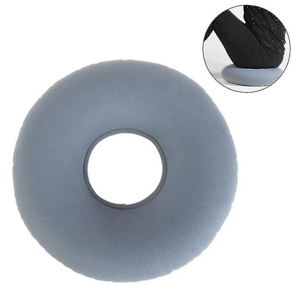 Ortopædisk ringformet memory foam pude donut pude til lindring Gray