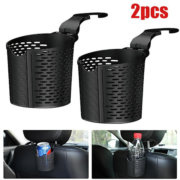 Universal Bil Kopholder Sæde Ryg Hængende Mount Nakkestøtte Drikkebeholder Vandflaskeholder Interiør Organizer Opbevaringsbeslag| | 2pcs