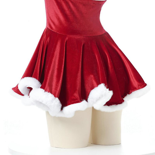1 Sæt Lady Kostume Jul Lady Kjole Til Xmas Party Lady Kvinder