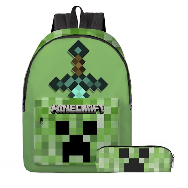 Minecraft Spel Ryggsäck Printe Pojkar Flickor Skolväskor Kapacitet Skol Elever Barn Anime Tecknad Vattentät Mochilas Auburn