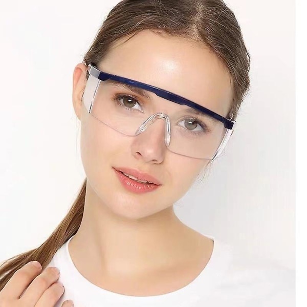 Anti-splash Øjenbeskyttelse Arbejde Sikkerhedsbriller Vindtætte Støvtætte beskyttelsesbriller Optisk linseramme Cykelbriller Briller| | Blue