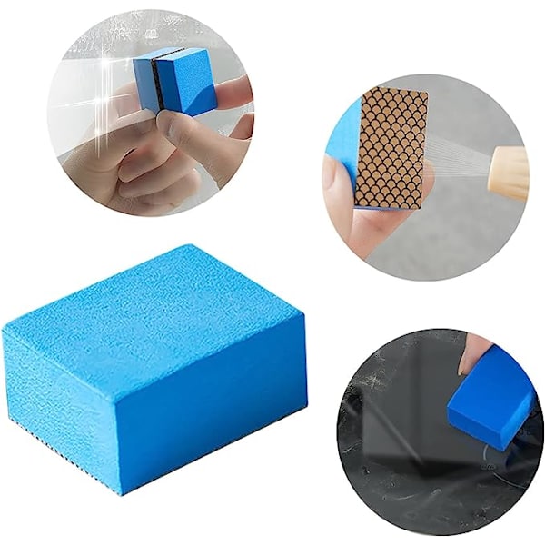 Emery Magic Cleaner Wipe Mirror Servant Stain Sponge Cleaner børste som ikke trenger å bruke renere babyskrubbebørste for hår (blå, en størrelse)