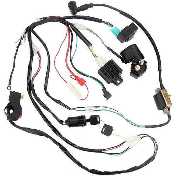Kabelnet CDI Tændspole Kit til 50cc 70cc 90cc 110cc ATV Elektrisk Quad Firehjuling, Komplet Køretøj