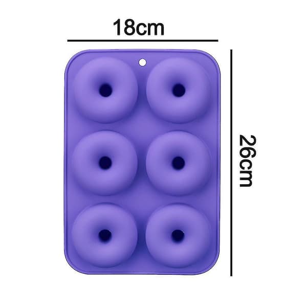 Silikoniset donitsivuoat, 2 kpl, violetti + harmaa